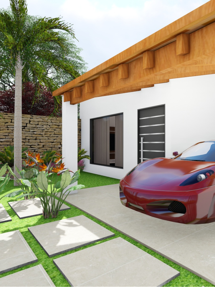 Residência em Jacarezinho - Detalhes da Fachada